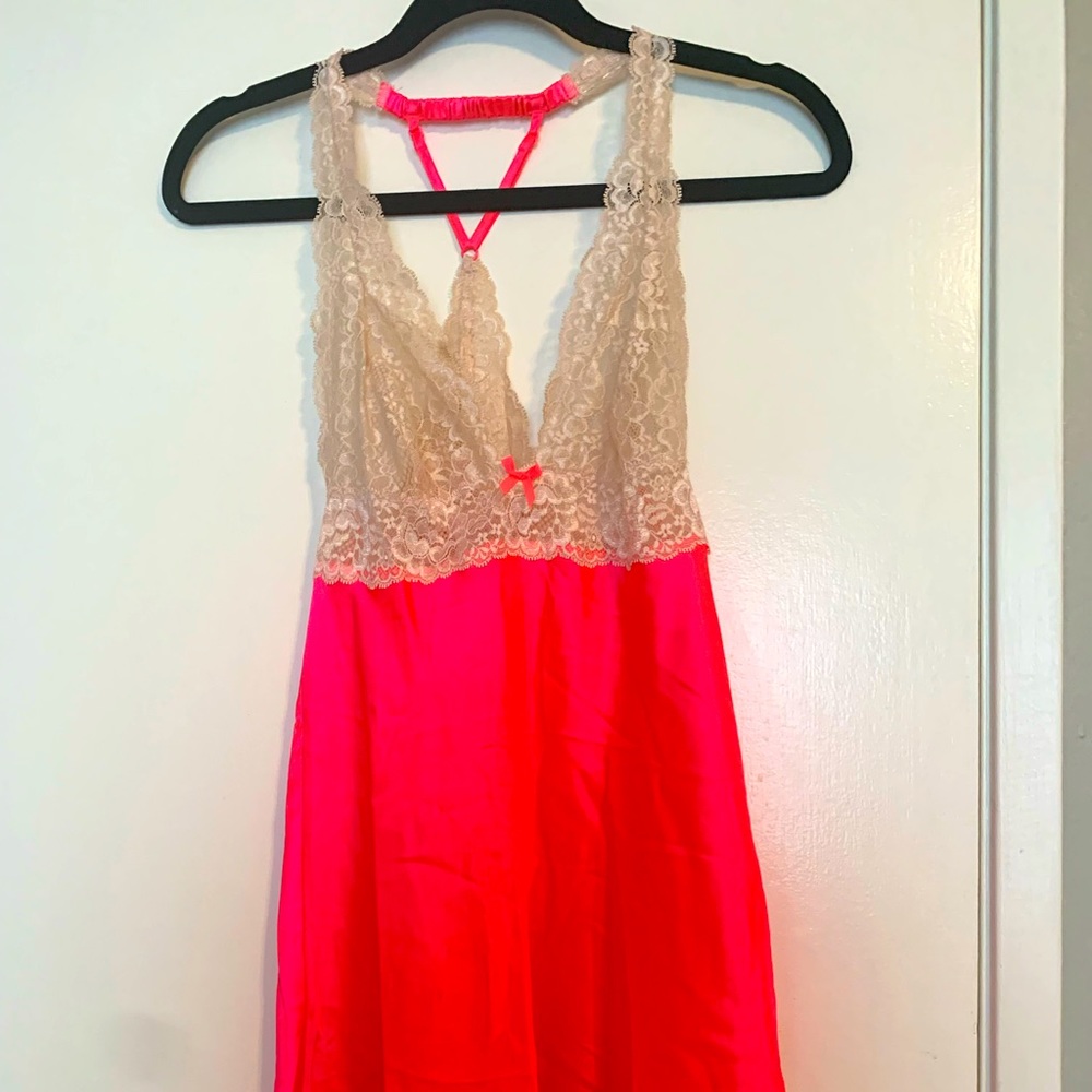 Victoria’s Secret Satin and Lace Slip Dress